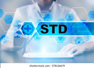 Medical Doctor Using Tablet PC With Std Medical Concept.