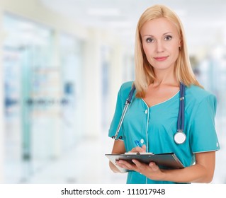 Medical Doctor Woman In The Office