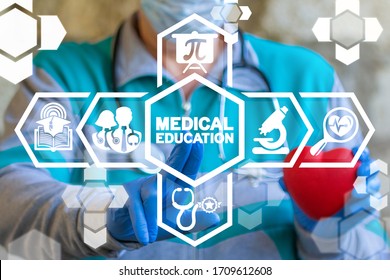 Medical Education Concept. Healthcare System Science Knowledge Learning. Medicine Staff Professional Skills Knowledge Increase.