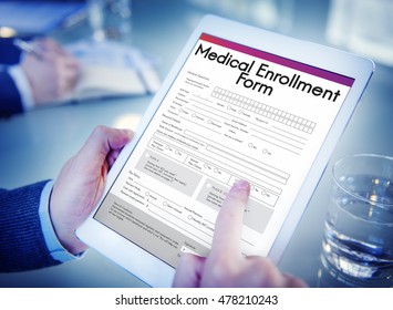 Medical Enrollment Form Document Medicare Concept