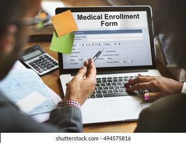 Medical Enrollment Form Document Medicare Concept