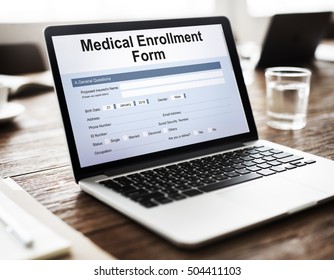 Medical Enrollment Form Document Medicare Concept