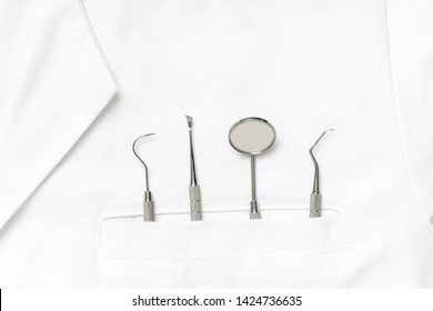 Medical Equipment In The Doctor's Uniform Pocket 