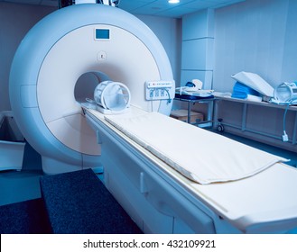 Medical equipment. MRI room in hospital. Background