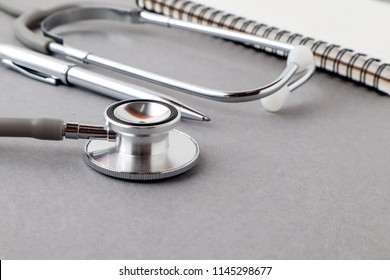 Medical Equipments Including Stethoscope Prescription Medicines Stock ...