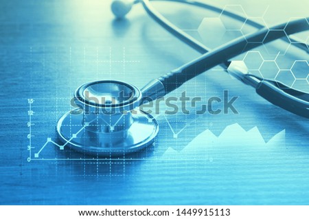 Medical examination and healthcare business concept, Big Data for health analytics,  health insurance marketing strategy