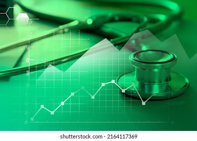 Medical Examination And Healthcare Business Graph, Health Information Analytics, Healthcare Marketing Strategy