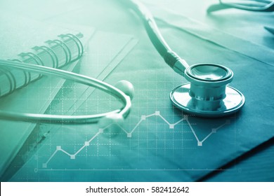 Medizinische Untersuchung und Krankenversicherungskurve , Krankenversicherung, Konzept des Gesundheitschecks 