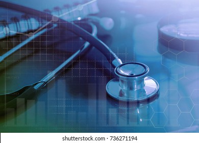 Medical Examination And Healthcare Business Graph, Health Information Analytics, Healthcare Marketing Strategy