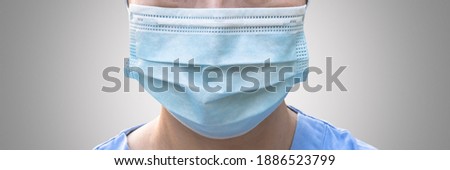 Medical face mask for covid-19, coronavirus, virus infection protection and hygience safety personal protective equipment (PPE) for doctor, surgical surgeon and nurse and staff in hospital