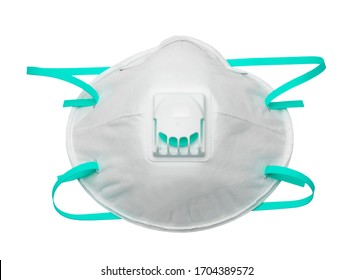 Medical Face Mask Type N95 Isolated On White Background With Clipping Path, Equipment For A Respiratory Protective Device With Efficient Filtration Of Airborne Particles, Pm2.5, Covid-19, Coronavirus.