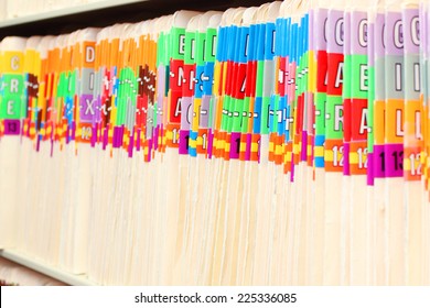 Medical Files On A Shelf