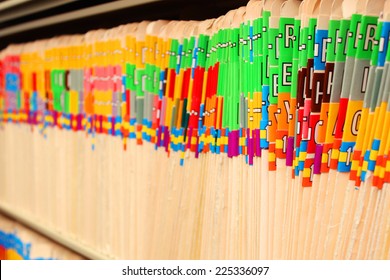 Medical Files On A Shelf