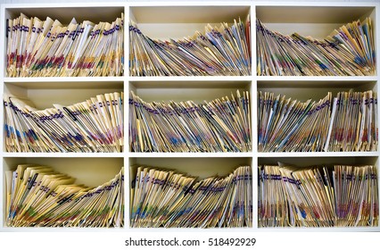 Medical Files In Open Cabinet