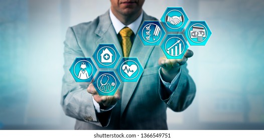 Medical And Health Service Manager Planning Improvements To Better Patient Care At Facilities. Business Concept For Healthcare Management, Strategic Solution, Budgeting, Scheduling, Administration.