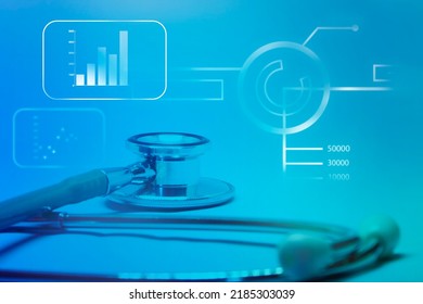 Medical And Healthcare Service Concept With Business Graph, Big Data In Healthcare Service, Medical Data Transformation For Analytics 