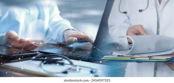 Medical history data acquisition concept using the global medical network. - Powered by Shutterstock