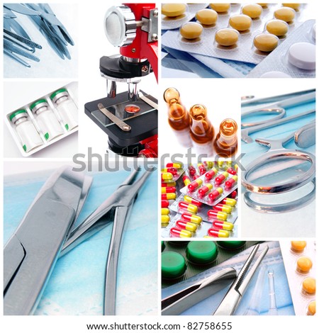Medical instruments and preparats Imagine de stoc © 