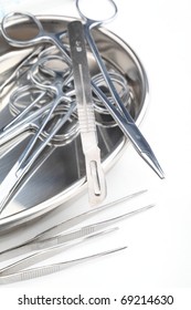 Medical Instruments In A Steel Tray