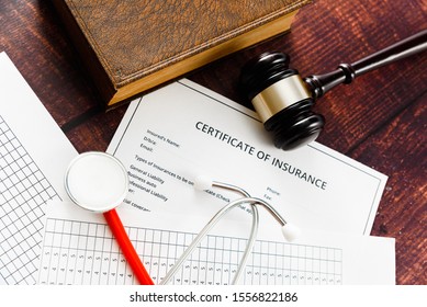 A Medical Insurance Contract Is Brought To Court By A Plaintiff For The Judge To Decide.