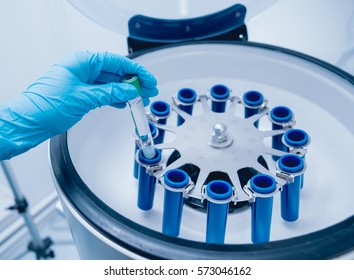 Medical Laboratory Centrifuge. Light Background