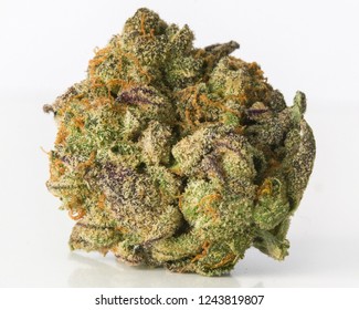 Medical marijuana bud. Cannabis flower strain. Indica, sativa, hybrid. Weed flower. Dispensary menu. 