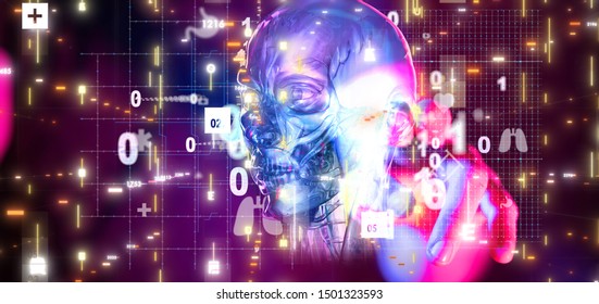 medical network connection with modern virtual screen, medical technology network concept - Shutterstock ID 1501323593