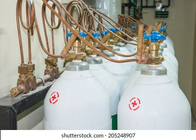 Medical Oxygen Tank In Hospital Control Room