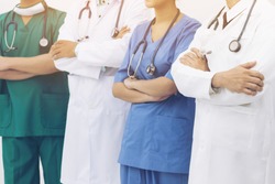 Medical People - Doctors, Nurse, Physician And Surgeon Team In Hospital. Healthcare Service.