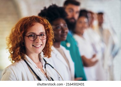 Medical people - doctors, nurse, physician and surgeon team in hospital. Healthcare service - Shutterstock ID 2164502431