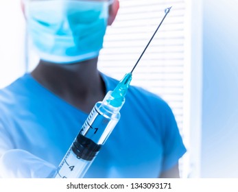 Medical Person Holding Anesthesia Injection