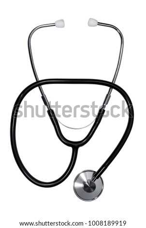 Medical phonendoscope (stethoscope) isolated on white background