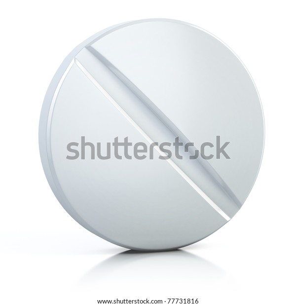 Medical Pill Tablet 3d Illustration Isolated Stock Photo 77731816 