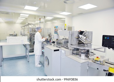 Medical Pills Industry  Factory And Production Indoor