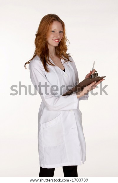 Medical Professional Lab Coat Clipboard Stock Photo Edit Now 1700739