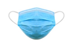 Medical Protective Mask On White Background, Prevent Coronavirus, Protection Factor For Wuhan Virus, With Clipping Path