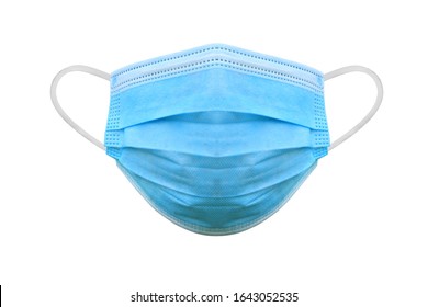 Máscara protectora médica sobre fondo blanco, Prevenir el Coronavirus, factor de protección para el virus wuhan, Con trayectoria de recorte