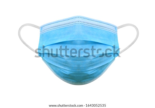 Medical protective mask on white background, Prevent Coronavirus, protection factor for wuhan virus, With clipping path