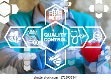 Medical Quality Control Concept. Healthcare Pharmacy Standard Guarantee Assurance Certificate.