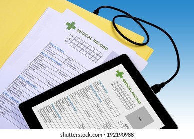 Medical Record Data Just Transfer To Show On Tablet.