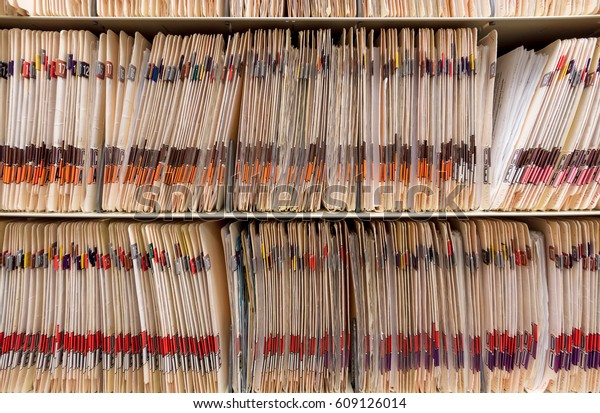 Medical Records Folder Archive Organized File Stock Photo Edit