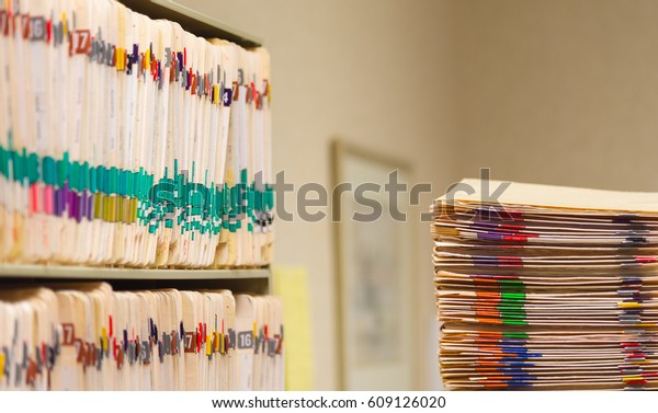 Medical Records Folder Archive Organized File Stock Photo Edit