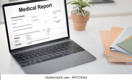 Medical Report Record Form History Patient Stock Photo 497174161 ...