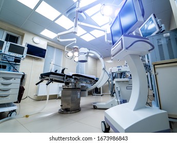 Medical Robot. Robotic Surgery. Medical Operation Involving Robot. Minimally Invasive Robotic Surgery.