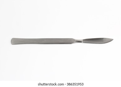 Medical Scalpel On A White Background
