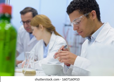 Medical Science Student Doing An Experiment