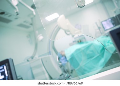 Medical Or Scientific Background With X-ray Operating Room (Cath Lab)