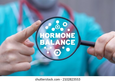 Medical and scientific concept of hormone balance. Hormonal therapy. Hormones research and innovative treatment.