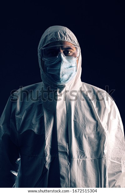 Medical Scientist Wearing Protective Clothing Mask Stock Photo (Edit ...