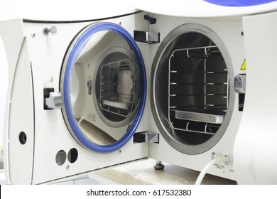 Medical Sterilizer With Open Door Close Up